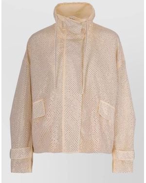 Pinko Studded Jacket - Natural