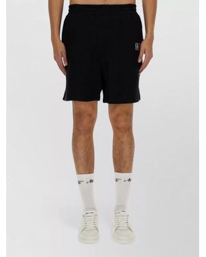 AWAKE NY Cotton Fleece Regular Fit Track Shorts - Black