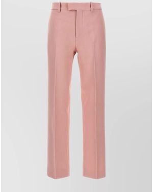 Burberry Virgin Wool Tailored Trousers - Pink
