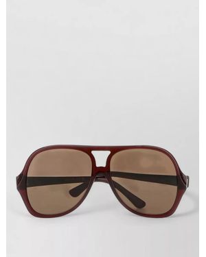 Chloé Salomé Square Sunglasses Wide Temple Design - Brown