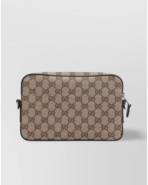 Gucci Canvas Small Shoulder Bag - Grey