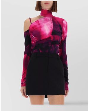 Versace Jeans Couture One-Shoulder Blouse - Pink