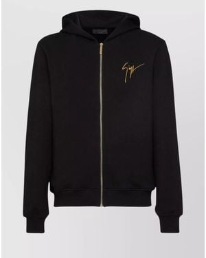 Giuseppe Zanotti Cotton Hooded Jacket - Black