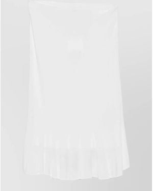 TOTEME Midi Skirt Mid Rise Pleated Hem - White