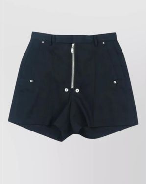 Rick Owens Tailored Shorts Belt Loops Side Pockets - Blue