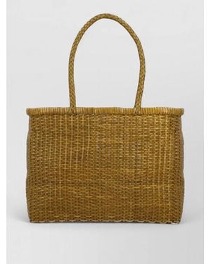 Dragon Diffusion Woven Beach Tote Bag Dual Handles - Natural
