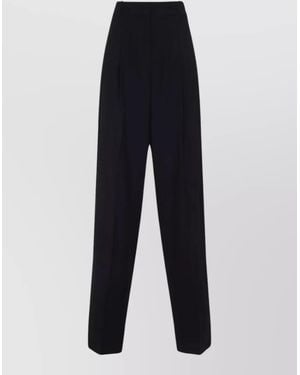 Frankie Shop High Waist Mid Length Wide Leg Trousers - Blue