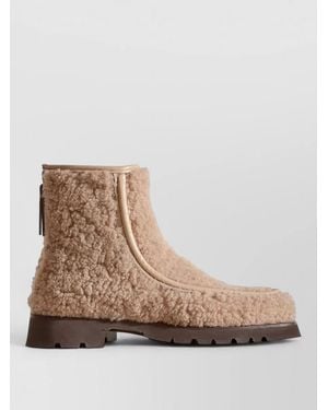 Hereu Armenta Low Shearling Ankle Boots - Brown
