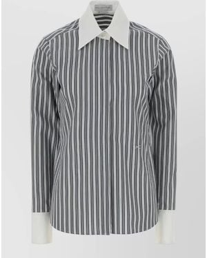 Stella McCartney Embroidered Cotton Shirt - Grey