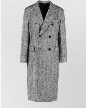 Dolce & Gabbana Virgin Wool Long Coat - Gray
