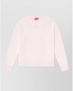 DIESEL Wool Blend Crewneck Sweater - Pink