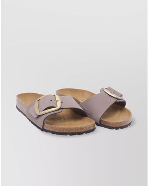 Birkenstock Leather Buckle Detail Open Toe Sandals - Multicolor