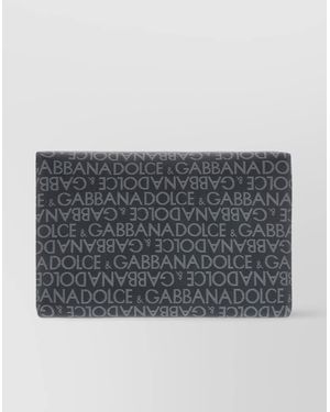 Dolce & Gabbana Embroidered Fabric Crossbody Bag - Grey