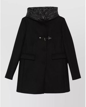Fay Single Breasted Coat - Black
