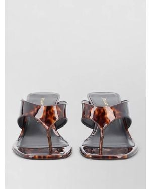 Stuart Weitzman Sandal Open Toe Wedge Heel Tortoiseshell Pattern - Grey