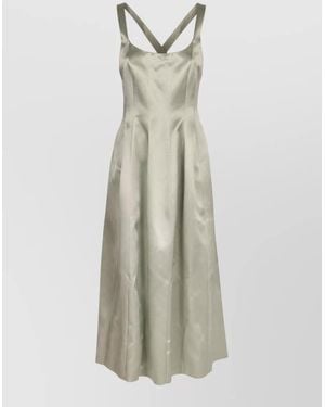 Philosophy Cross Back Knee Length Evening Dress - White