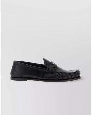 Saint Laurent Calf Leather Laurent Loafers - Black