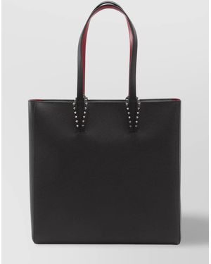 Christian Louboutin Grained Calf Leather Tote Bag - Black