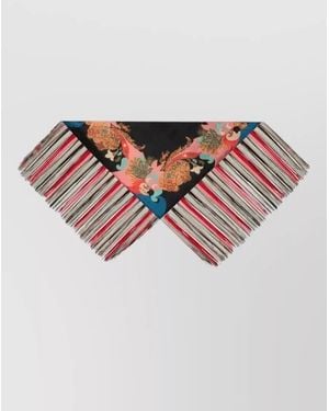 Etro Square Scarf Fringe Detail 50X50 - Pink