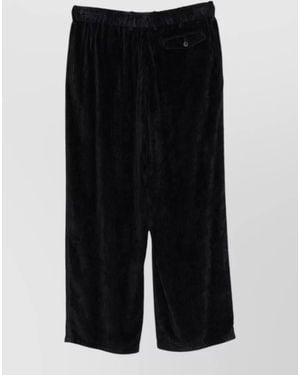 Giorgio Armani Straight Shorts Silk Nylon Knee Length Back Pocket - Black
