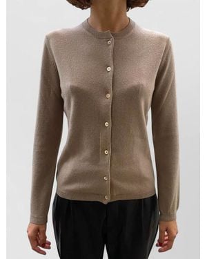 LA ROSE Cashmere Cardigan - Brown