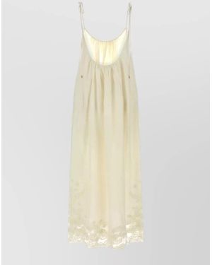 Cult Gaia Cotton Blend Magda Lounge Dress - White