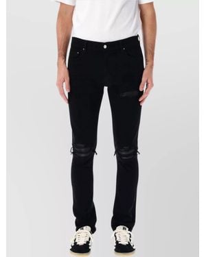 Amiri Slim Fit Distressed Five-Pocket Pants - Black
