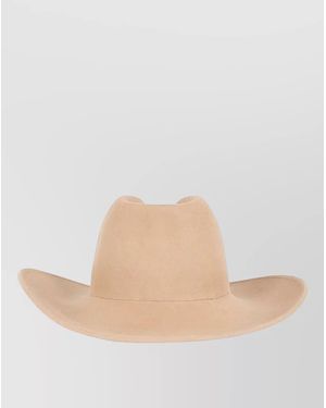 Studio Connie Hat Pinched Crown Wide Brim - Natural