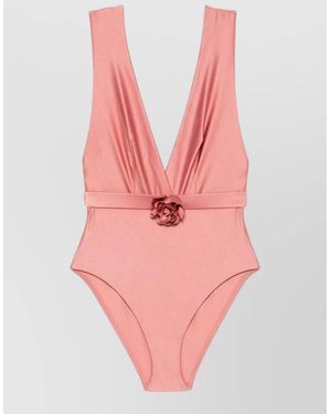 Zimmermann Printed Bodysuit - Pink