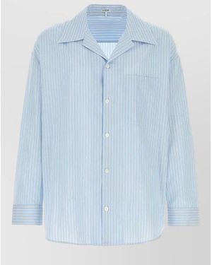 Loewe Embroidered Cotton Shirt - Blue