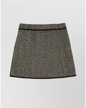 Jil Sander Wool A-Line Skirt - Green