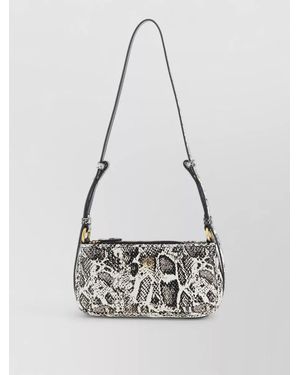 Pinko Love Bag Calfskin Leather Shoulder Bag - White