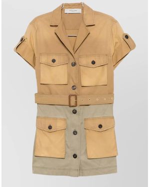 green emerald velvet dress Golden Goose Golden Chemisier Dress Stone Washed Denim Blue