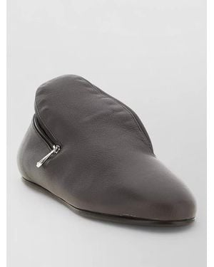 Kiko Kostadinov Leather Asymmetric Loafers - Grey