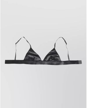 Dolce & Gabbana Dg Logo Triangle Bra Satin Finish - Metallic