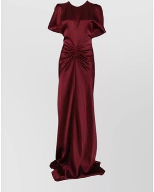 Victoria Beckham Ruched Maxi Dress - Red