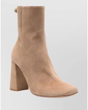 Fabiana Filippi Leather Ankle Boots - Natural