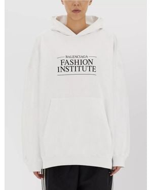 Balenciaga Cotton Oversized Sweatshirt - White