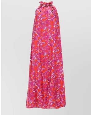 Max Mara Silk Printed Beach Dress - Pink