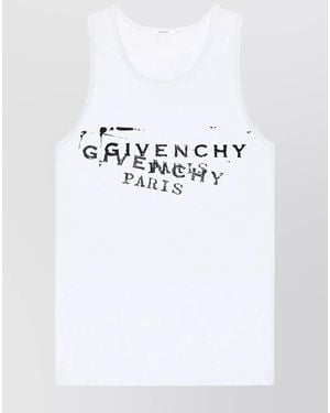 Givenchy Graphic Print Sleeveless Slim Fit Top - White