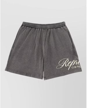Represent Logo Detail Shorts Side And Back Pockets - Grey