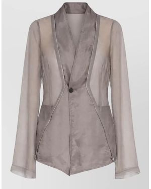 Rick Owens Single-Breasted Jacket - Grey
