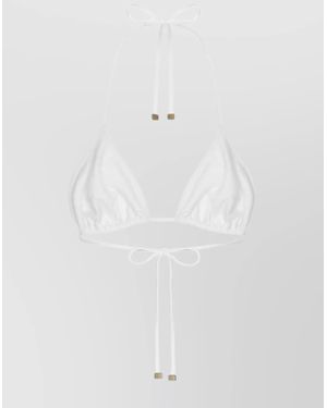 Dolce & Gabbana Halter Neck Bikini Top - White