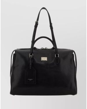 Dolce & Gabbana Vittoria Leather Shoulder Bag - Black