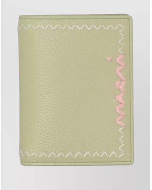 Marni Leather Cardholder - Green