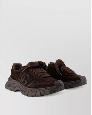 Dolce & Gabbana Leather Low-Top Trainers - Brown