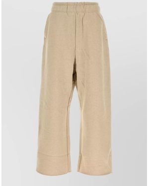 Entire studios Cotton Sweatpants Wide Leg Side Back Pockets - Natural