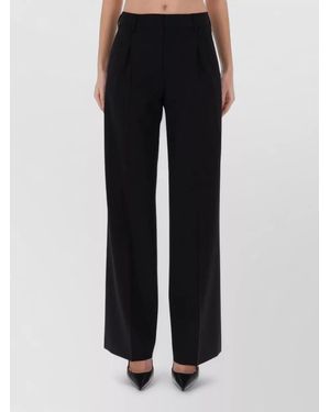 PT Torino Wool Wide-Leg Pants - Black