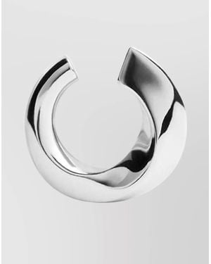 Jacquemus Polished Open Hoop Earrings - Gray
