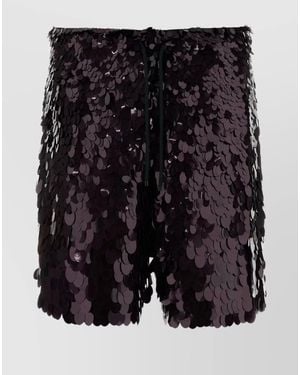 Dries Van Noten Embellished Viscose Bermuda Shorts - Black
